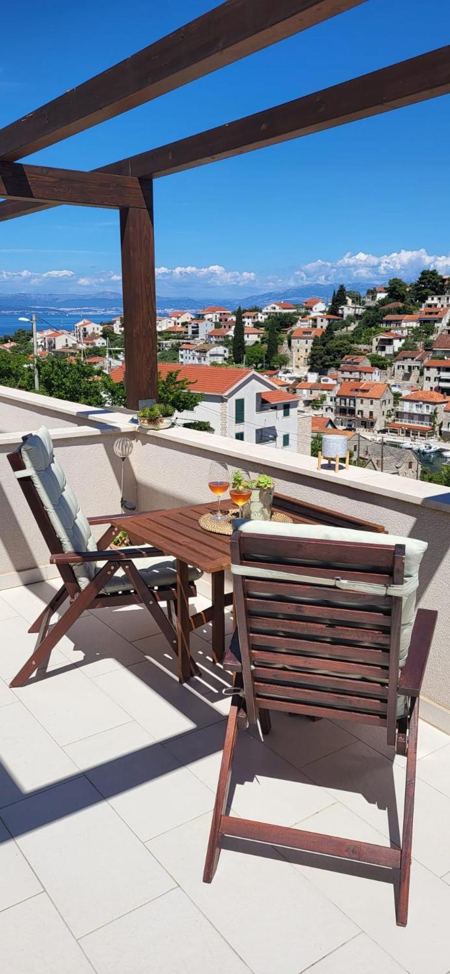 New Apartment With Panoramic View Стоморска Экстерьер фото